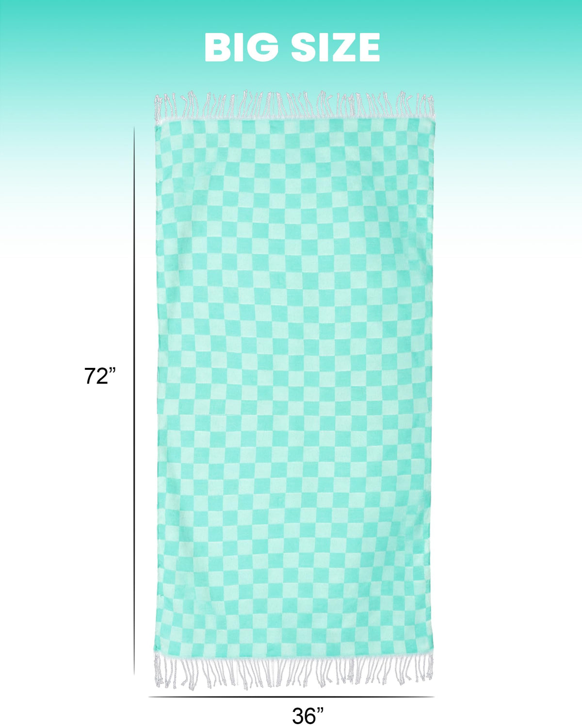 Checkered Plaid Turkish Beach Towel Bath Towels Quick Dry Soft Absorbent Men Birthday Gift for Dad Father Papa Husband Brother Uncle Stepfather Boyfriend Bf Father Law Godfather Boss Grandpa Friend