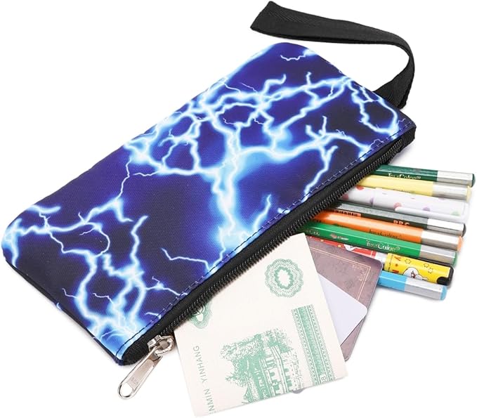 BABUN Backpack for Boys Middle Elementary Set for Kids Bookbag Lightning Laptop School Bags Waterproof With Lunch Box Bag (1-Blue)