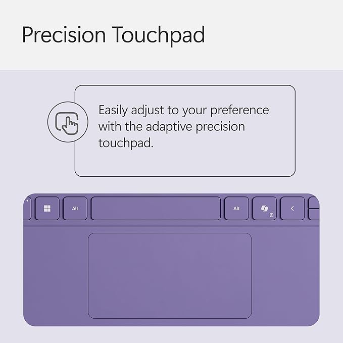Microsoft Surface Pro Keyboard and Slim Pen 2 Bundle for Surface Pro 12" Device, Alcantara Material, Violet