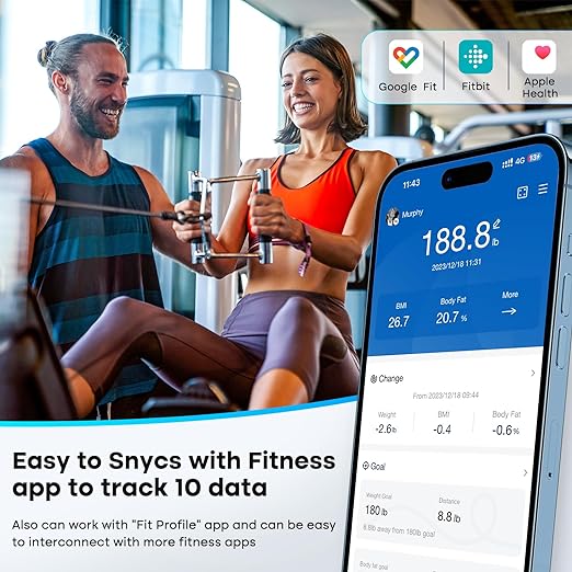 GE Smart Scale for Body Fat: Weight Scales with BMI Muscle Mass Button Function 500lbs Digital Bathroom Weight Machine Body Composition Monitor 11.8" Platform Accurate Weighing Health Analyzer