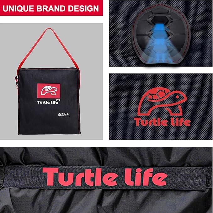 Turtle Life BBQ Grill Cover, 60 Inch Heavy Duty Waterproof 3-4 Burner Barbecue Gas Grill Covers for Weber Genesis Char-Broil Nexgrill Deluxe, Black