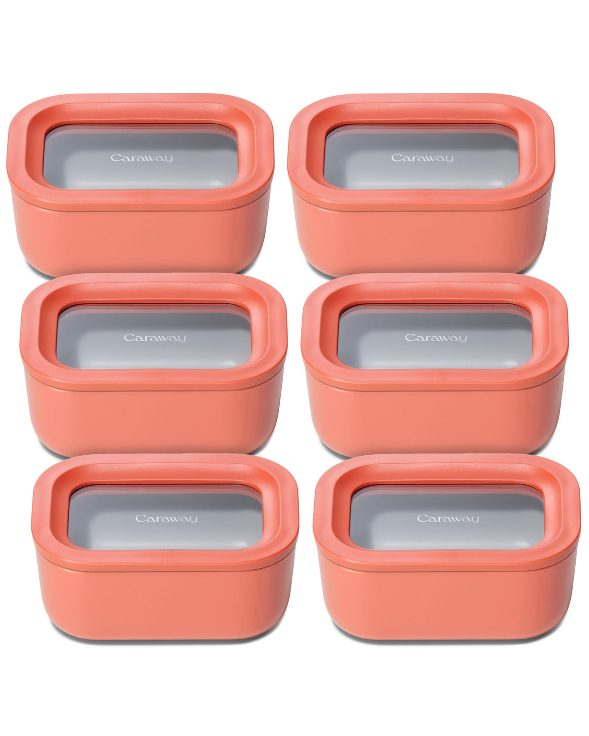 Caraway 6-Piece Glass Food Storage Container Set