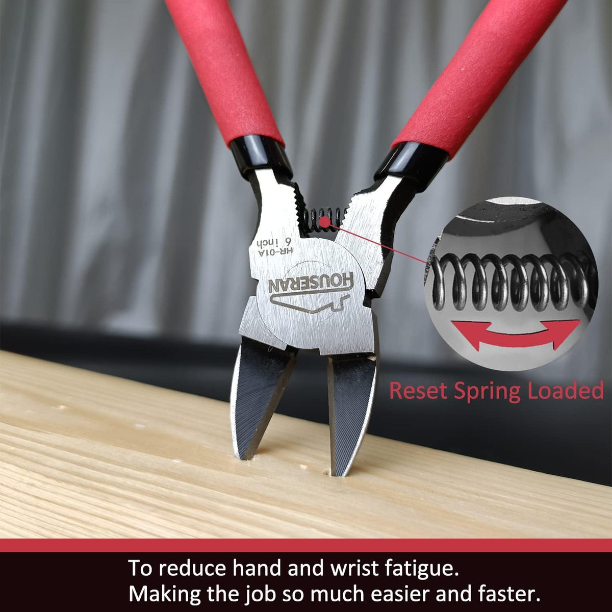 HOUSERAN Wire Cutters 2 PACK, 6 inch, Side Cutters, Flush Cut Pliers