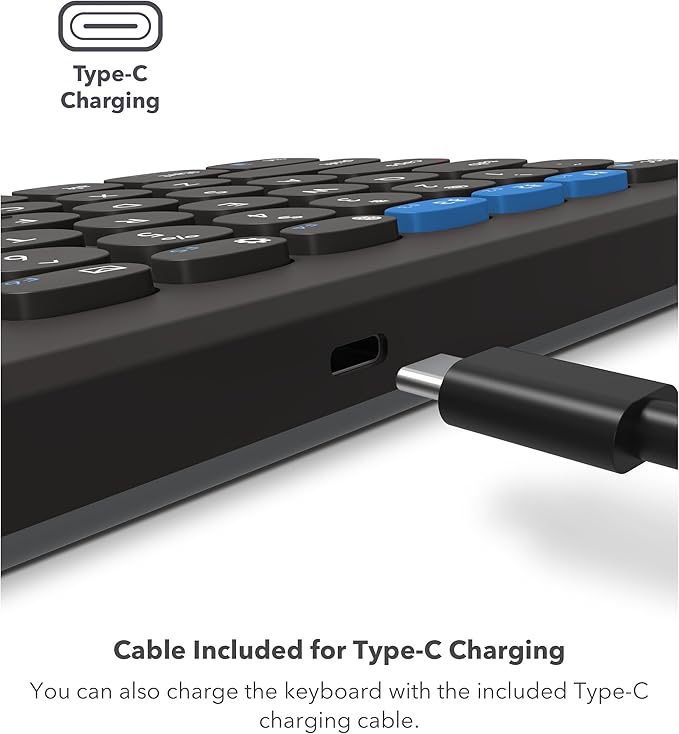 ZAGG Pro Keyboard 12 - Compact Wireless Charging Desktop Keyboard - Multi-Device Pairing - Compatible with Windows, macOS, iOS, Android, ChromeOS - Ergonomic Design for Efficient, Comfortable Typing