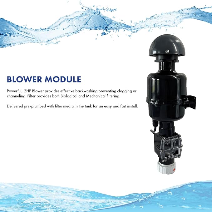HALF OFF PONDS Simply Clear PRO Koi Pond Filter System: 2HP Blower, 160 watt UV
