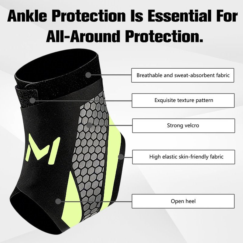 Ankle Brace Compression Support Stabilizer for Men Women, Ankle Support with Adjustable Wrap for Sports Training and Daily Activity, Protection Plantar Fasciitis Relief,Tendonitis,Sprained(Gray)