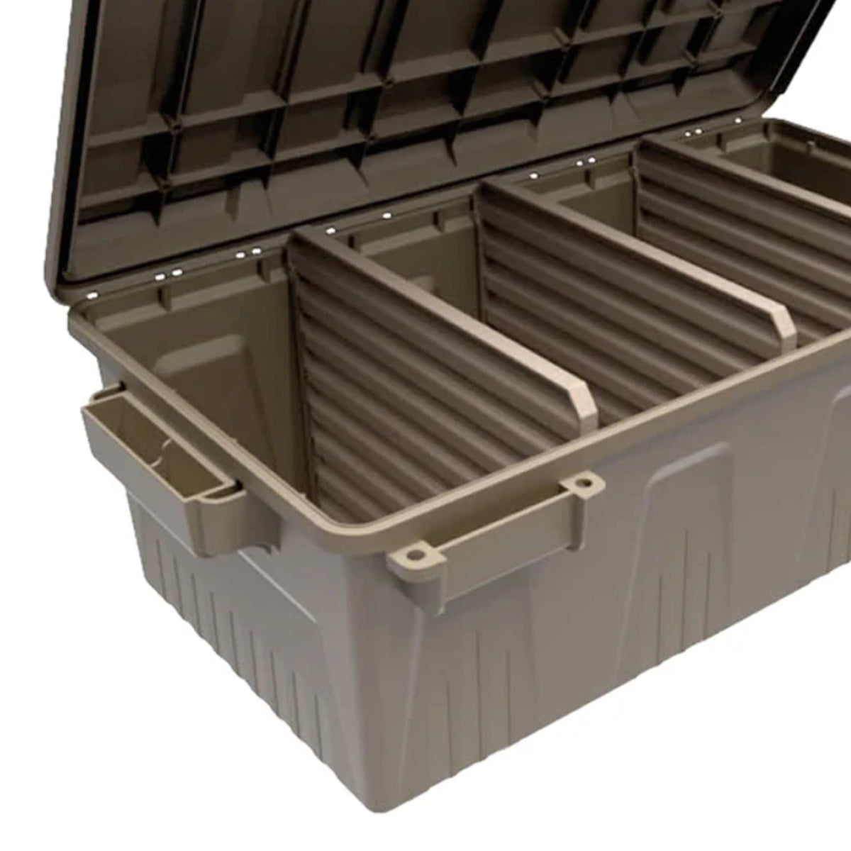 MTM ACDC30 Divided Ammo Crate Utility Box, Outdoor Gear & Tool Storage, Water- Resistant, Stackable, Snap Latch, 21"x11.2"x7.5", USA Made, Dark Earth