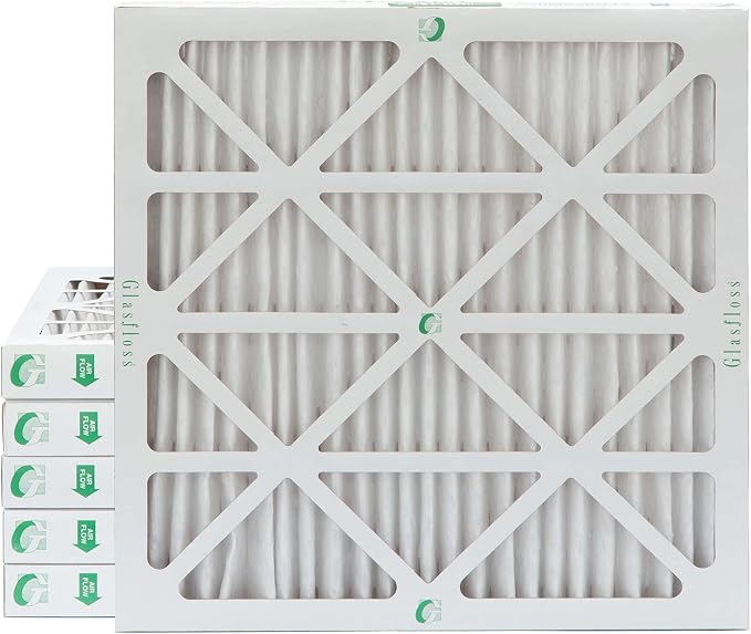 Glasfloss 12x12x2 MERV 10 2" Inch Pleated Air Filters Box of 6. Actual Size: