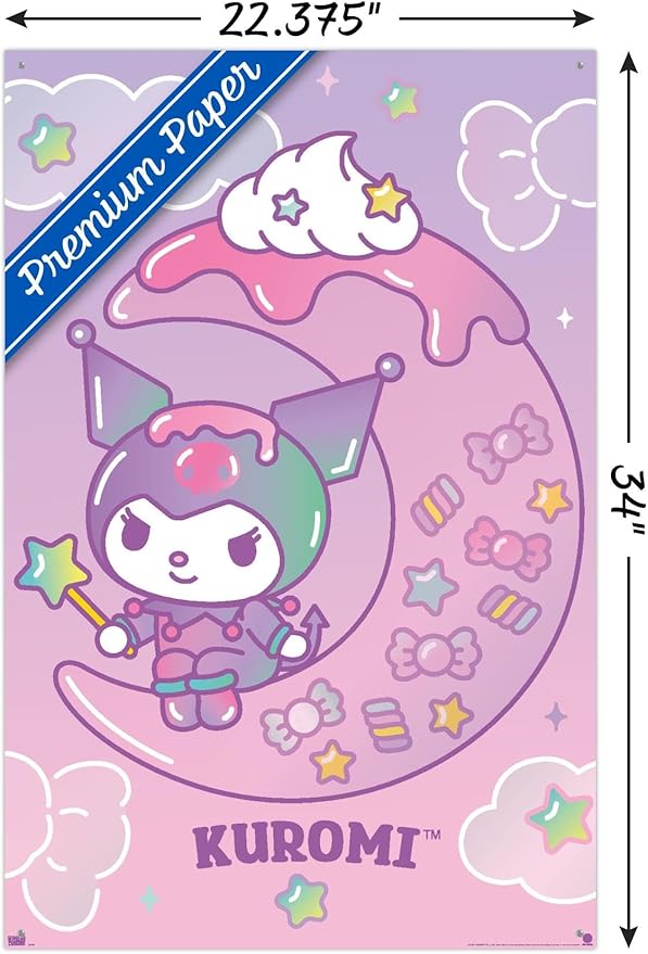Hello Kitty and Friends: 24 Dreamland - Kuromi Wall Poster with Pushpins