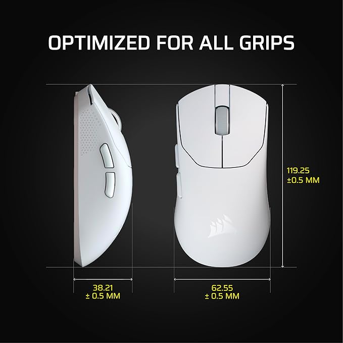 Corsair Sabre v2 PRO Ultralight FPS Wireless Gaming Mouse – 33,000 DPI, 36g Weight, 8,000Hz Hyper-Polling, Mechanical Switches, Up to 70-Hour Wireless Battery Life, Web Hub – Black