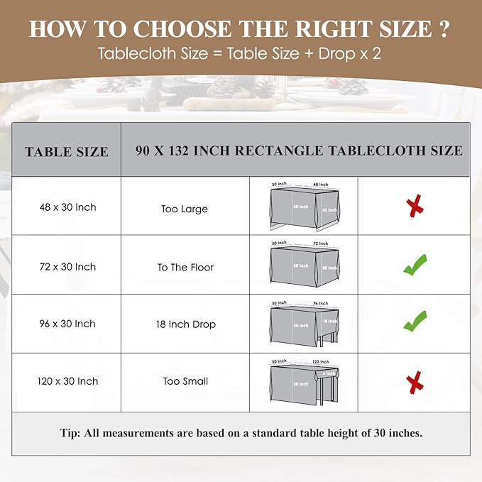 Rectangle Tablecloths 90x132 Inch 10 Pack Sage Green Tablecloth for 6ft Washable Decorative Linen Polyester Table Cloths for 8ft Dining Table Banquets Buffet Parties and Wedding