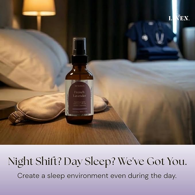 French Lavender Linen Spray | Sleep Aromatherapy Made with Lavender Essential Oil | Fabric Freshener for Beddings Pillows Towels and Bedroom | 4 fl oz