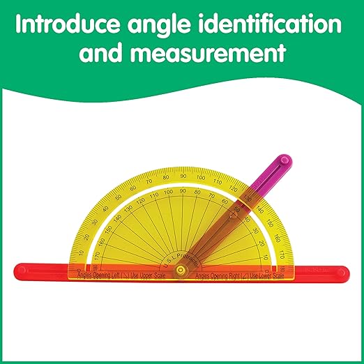 edxeducation GeoStix Deluxe Set | Teach Geometry | 100 Construction Sticks, 2 Protractors, Activity Cards | Manipulative for Math, Art and Fine Motor Skills