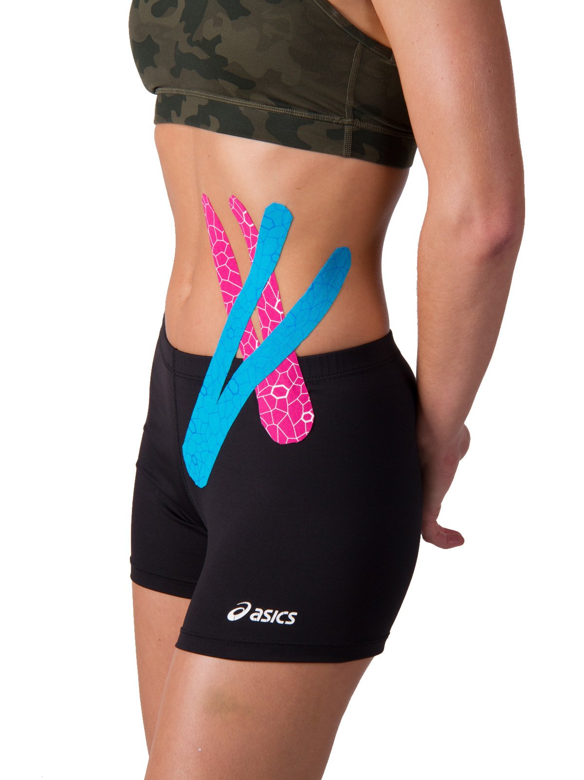 THERABAND Kinesiology Tape for Shoulder, Back & Knee, 2", Black/Grey