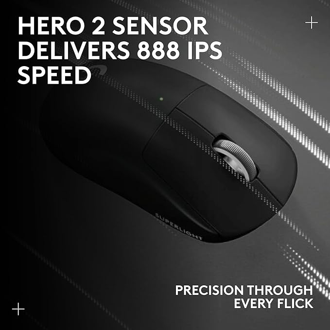 Logitech G PRO X Superlight 2 SE Wireless Gaming Mouse, 60 g pro-Grade Mouse with 5 programmable Buttons, 44K DPI Sensor, 888+ IPS, 1 kHz Report Rate, USB-C Charging for PC/Mac - Black