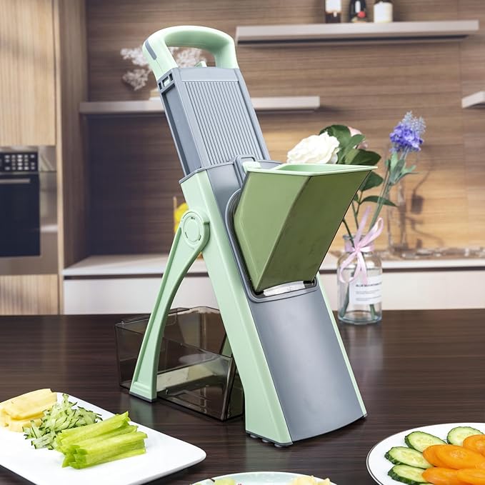 ZTQCSQ [All in 1] Upgraded Safe Mandoline Slicer for Kitchen, Veggie Slicer