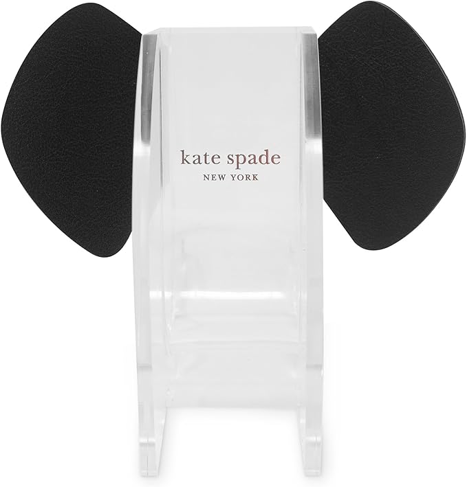 kate spade new york Acrylic Elephant Shaped Vase with Faux Leather Ears, Decorative Mini Planter or Desk Pot (Elephant)