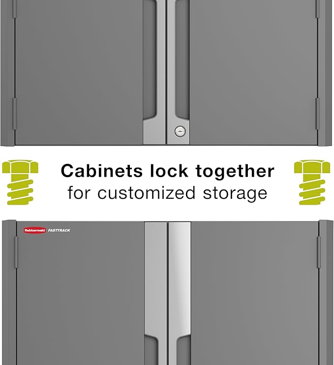 Rubbermaid FastTrack 2-Door Base Cabinet, Garage Storage Systems, Garage Organization