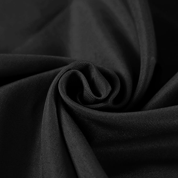 6 Pack Black Round Tablecloths 90 Inches Table Cloth Stain and Wrinkle Resistant Washable Polyester Table Cover Fabric for Party, Wedding,Dining,and Banquet Decoration