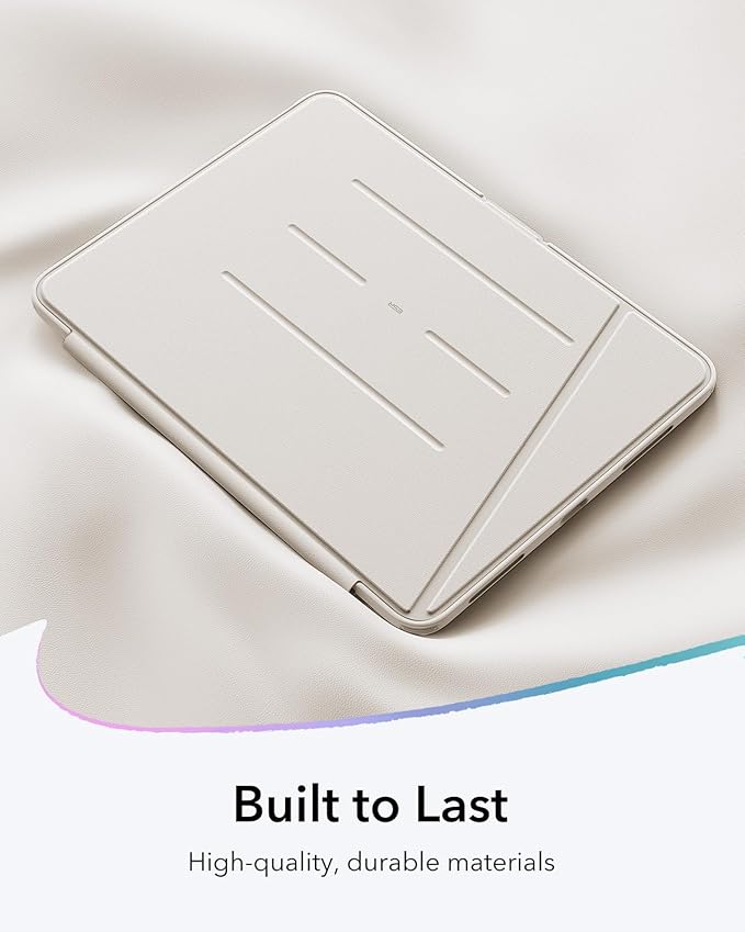 ESR for iPad Air 13 Inch Case M4/M3/M2 (2026/2025/2024), Vertical Stand Cover, Multi Stand Angles, Ultra-Stable Case with Pencil Holder, Flip Series, Starlight