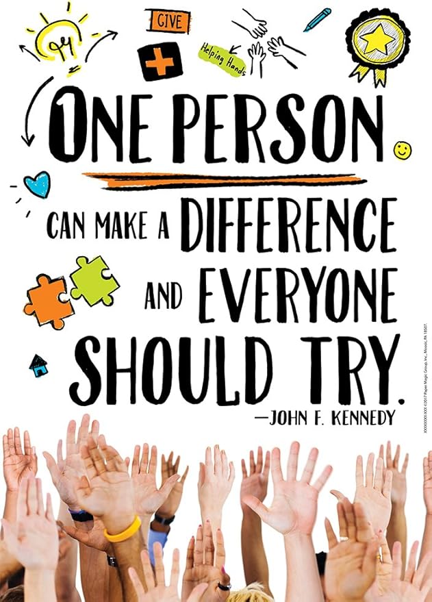 Eureka Classroom Posters, Measures: 13" x 19" - One Person Makes a Difference