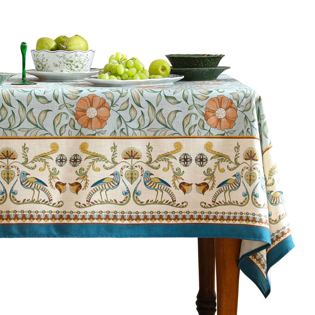 patdrea Vintage French Linen Tablecloth,Rectangular,79"x55"-Istana A