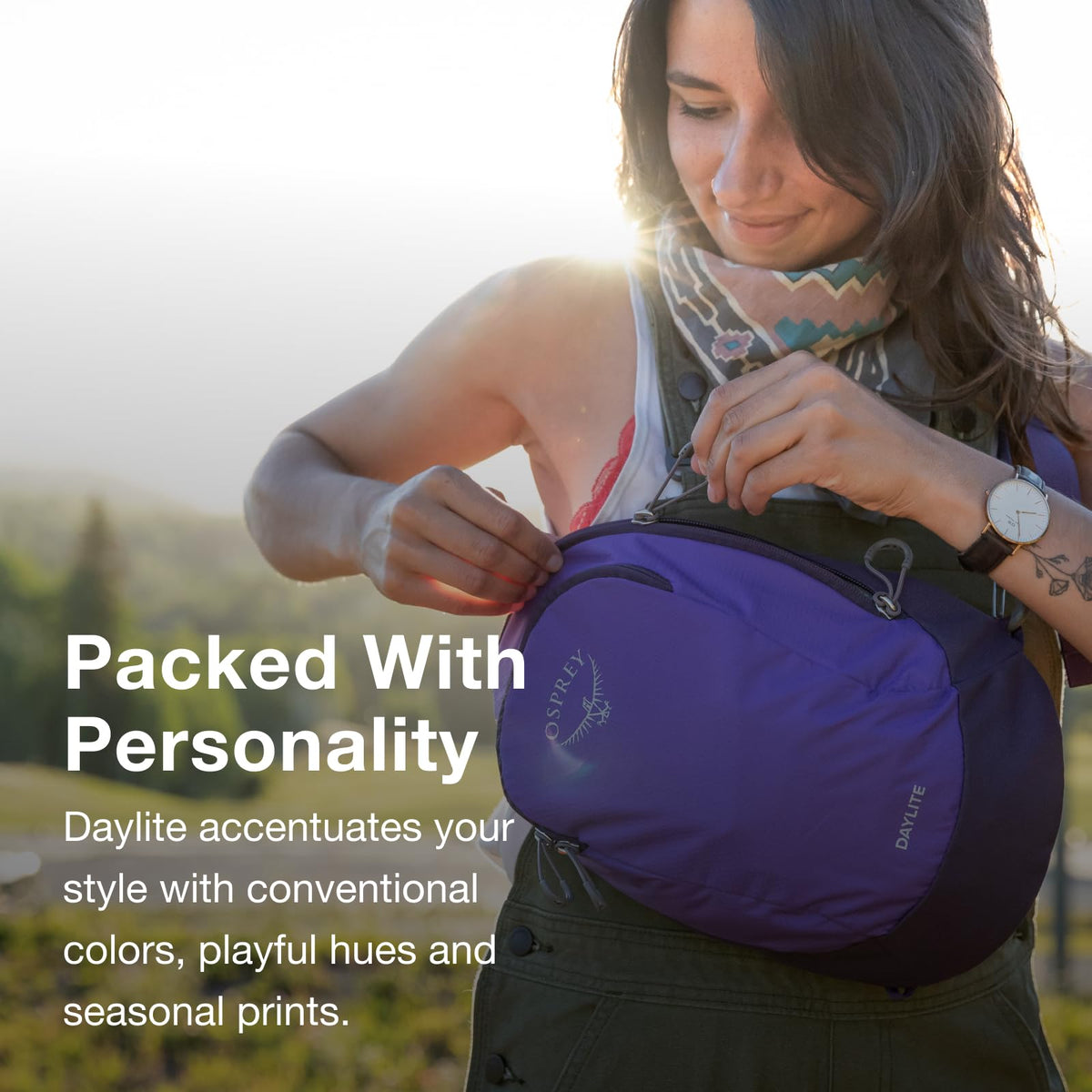 Osprey Daylite Shoulder Sling Bag - Crossbody Backpack for Everyday Carry, Festivals, and Travel, Iris Pink