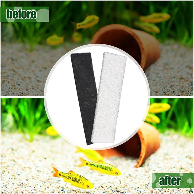 Pangda 24 Pcs Carbon Filter Foam Pads and Foam Filters Compatible