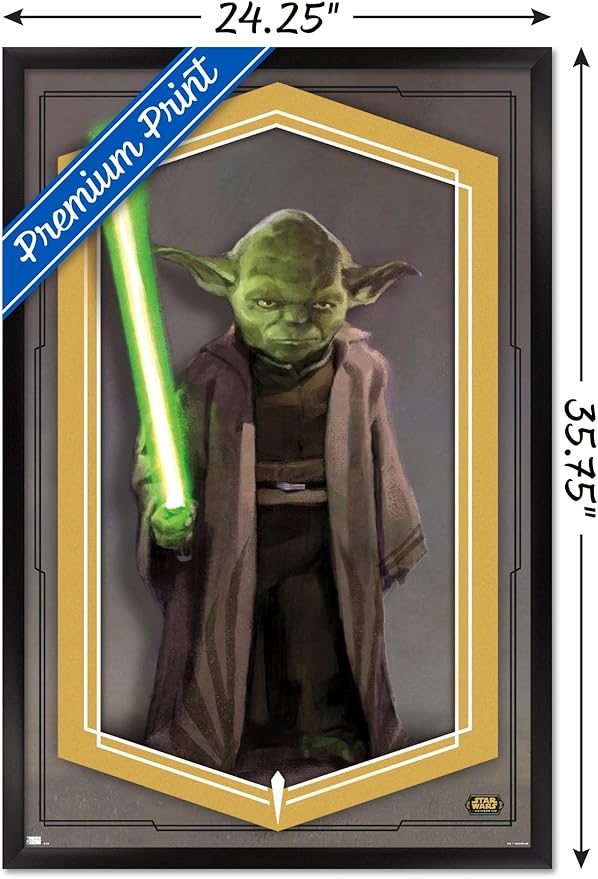 Trends International Star Wars: The High Republic - Yoda Wall Poster, 22.375" x 34", Black Framed Version