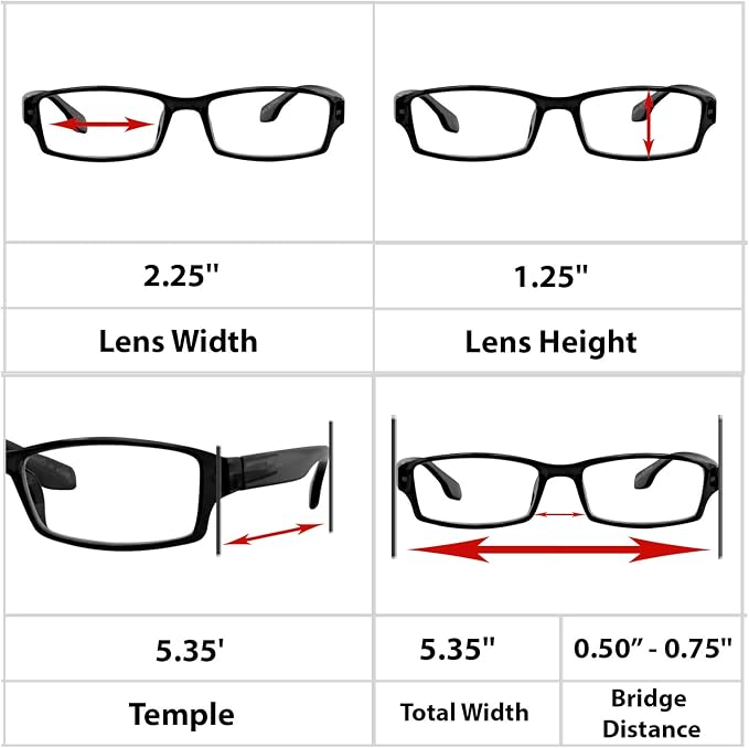TruVision Readers Reading Glasses, Comfort Spring Hinges
