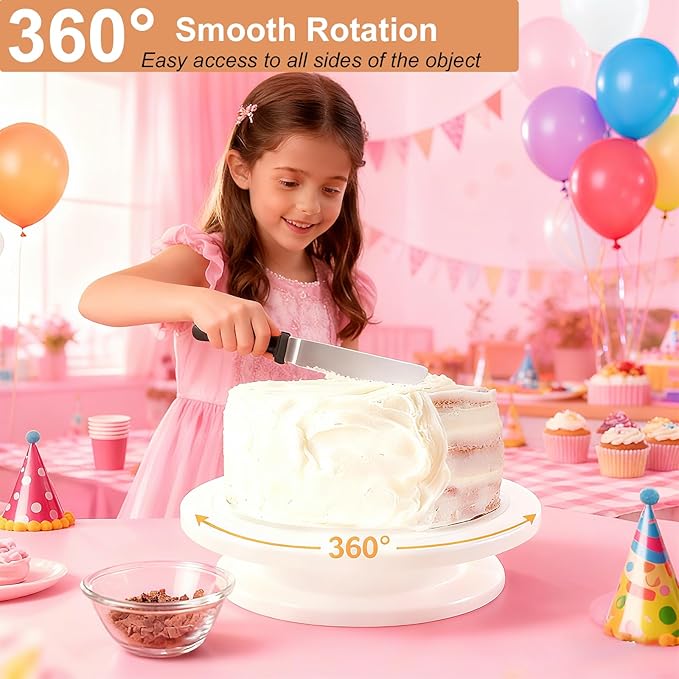Cake Decorating Kit with Turntable Baking Supplies for Beginner Pros