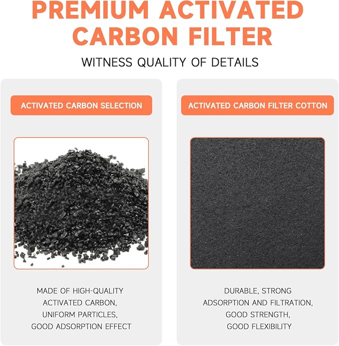 4 x 12 Inch Air Vent Filters Activated Charcoal Carbon Filter Premium Floor