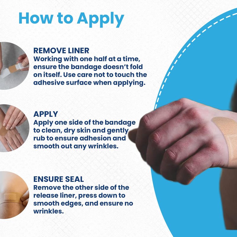 Berkley Jensen Flex-Fabric Bandages 3/4" x 3", 200 Counts (Pack of 1) - Stretchable & Durable with Non-Stick Pads - For Minor Cuts, Scrapes & Burns - Adhesive Flexible Fabric Bandages for Everyday Use