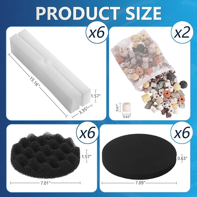 20 PCS Replacement Filter Media Kit