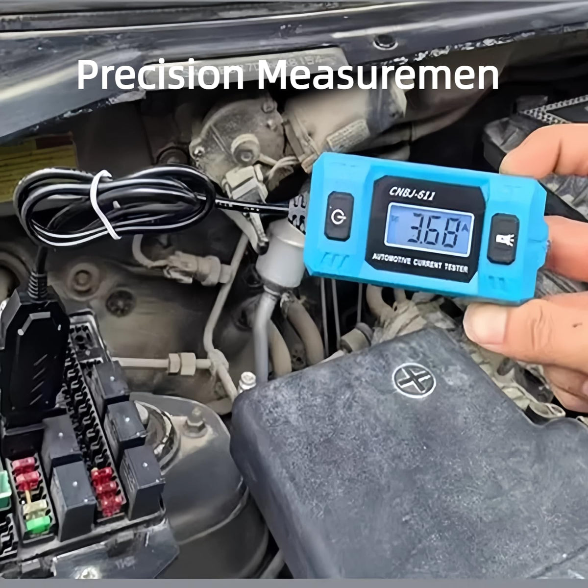 Automotive Circuit Fault Probe Tester Kit, High-Precision Current Tester 20A 48v Electric Car Fuse Tester Automotive for Road Test Tools Built-in Front Light with Blue Backlit LCD Screen (KIT A)