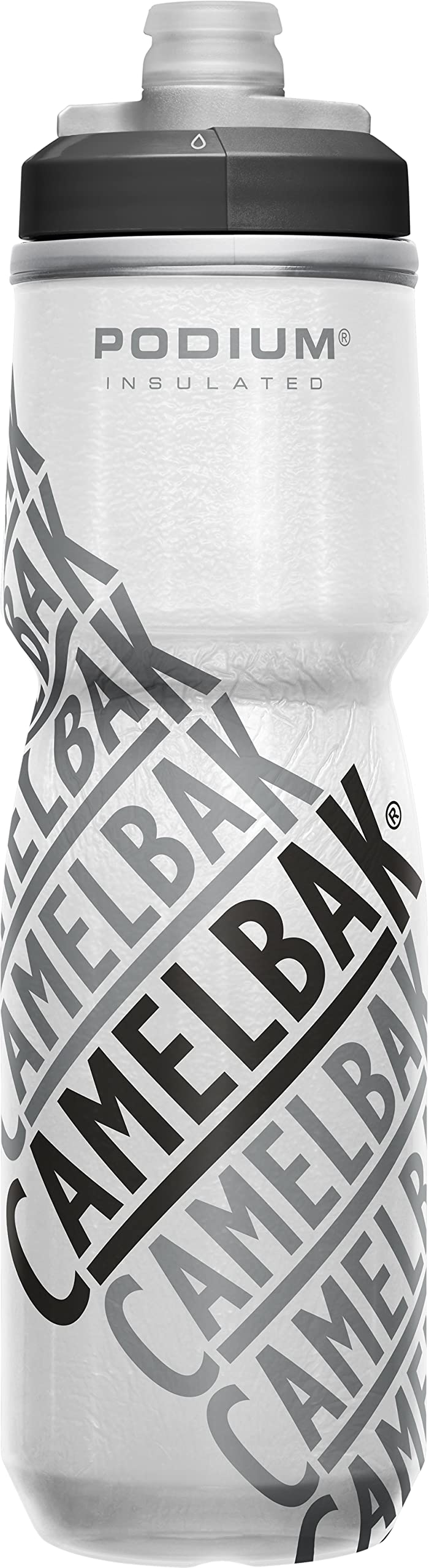 CamelBak Podium Chill Insulated Bike Squeeze Water Bottle, Cold Retention for Cycling, 24oz, Race Edition