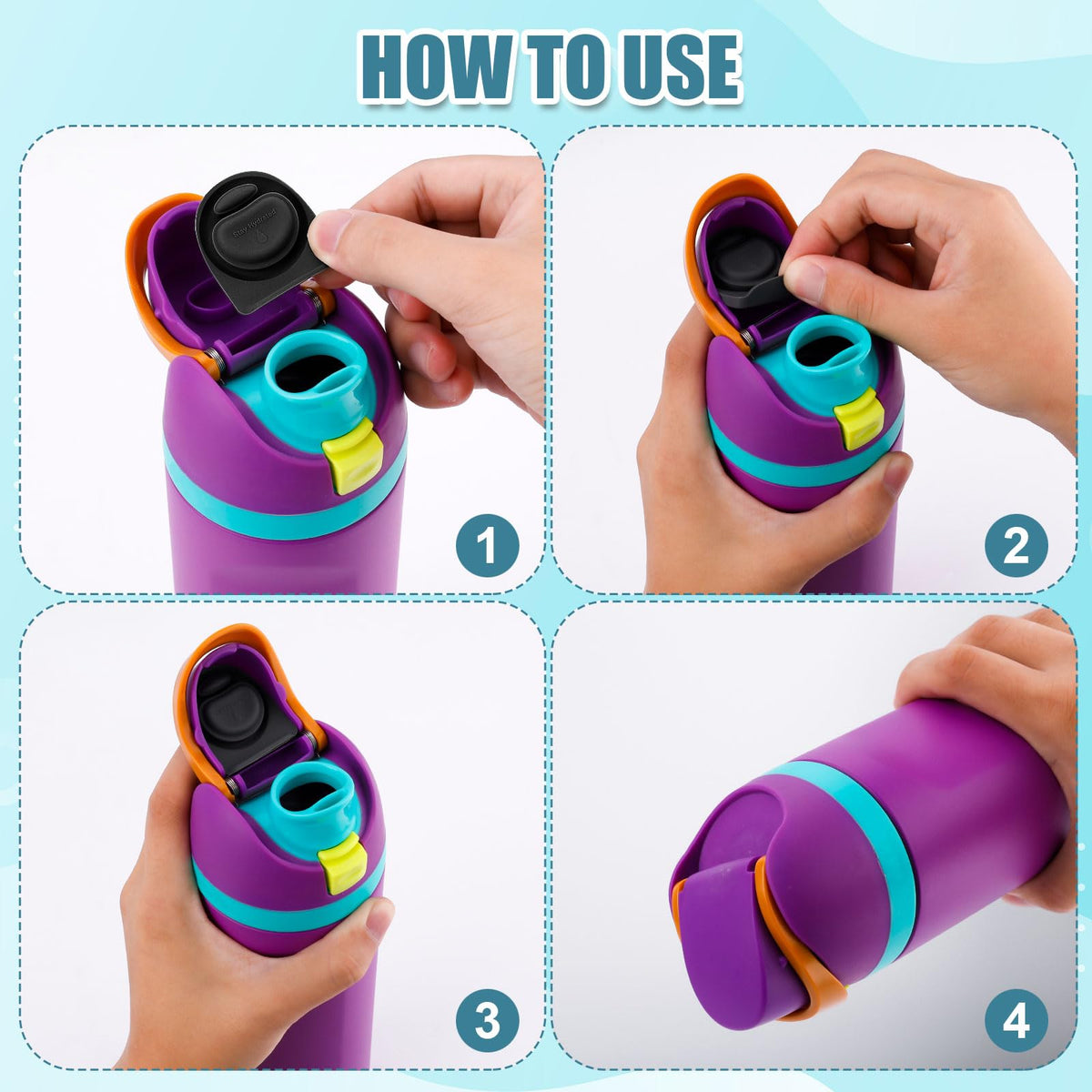 BOXOB 8pcs Silicone Bottle Stopper for Owala FreeSip 24oz 32oz, Water Bottle Plug Mouth Lid Cap Top Seal Replacement Parts Accessories Compatible with Owala 16/19/24/32/40oz (8 Colors)