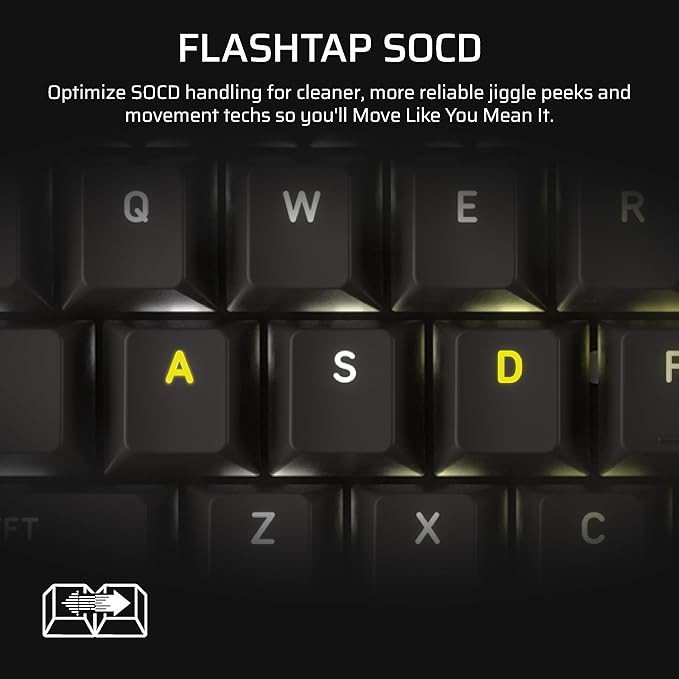 Corsair Vanguard 96 Wired Mechanical Gaming Keyboard – 96% Layout, MLX Fusion Tactile Switches, 8000Hz Polling, LCD Display, Virtual Stream Deck, G-Keys, SOCD Flashtap, QWERTY US – Black