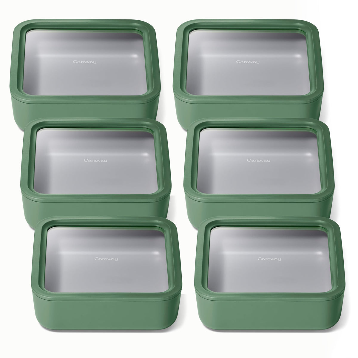 Caraway 6-Piece Glass Food Storage Container Set