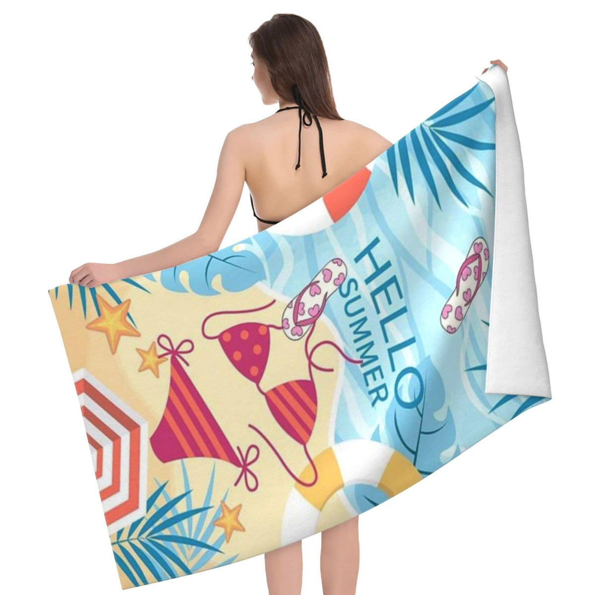 LMKLOP Cute Beach Towel for Women/Adults, Personalized Microfiber Beach Towels Bulk, Quick Dry Beach Towel for Pool, Lightweight Bath Towels Oversized Clearance 30"x 60"