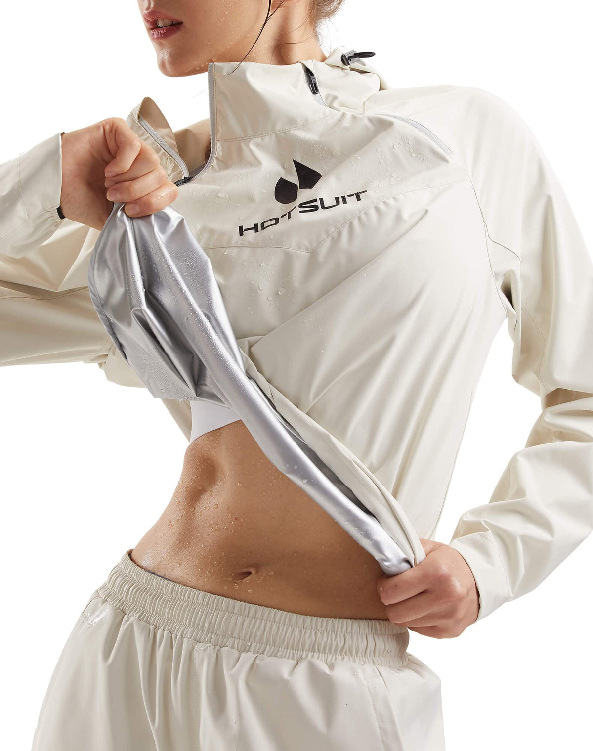 HOTSUIT Pro-Series Non Rip Sauna Suit for Women, Sweat Jacket Pants for Workout, L