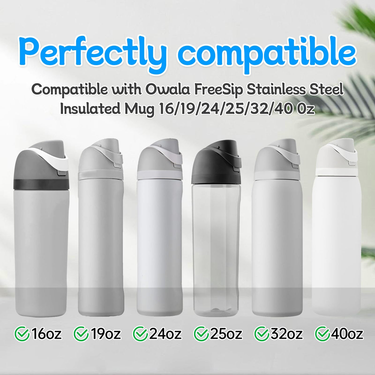 BMSQOFD 5 Sets Replacement Seal Gasket Stoppers for Owala Freesip Cap Mouth,Silicone O Sealing Ring Parts Water Bottle Top Lid Accessories for Owala Freesip 16/19/24/32/40oz 5p1-B03