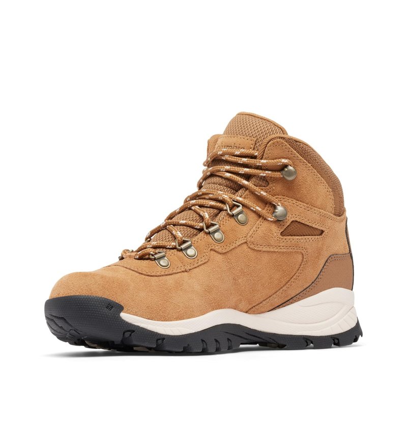 Columbia Womens Newton Ridge Plus Waterproof Amped, Elk/Dark Stone, 10 Wide