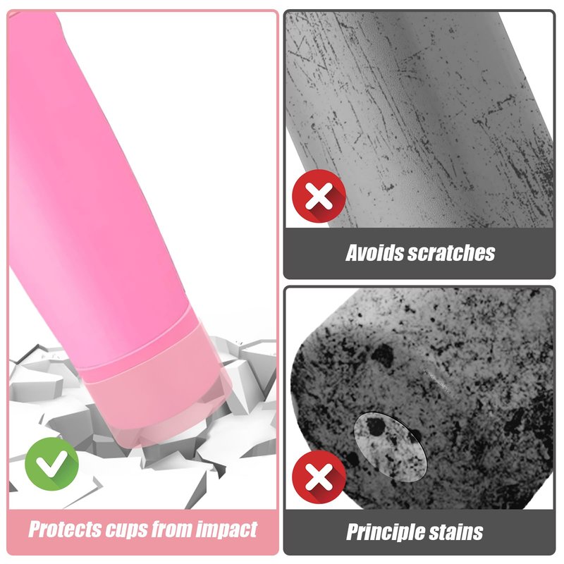 Mity rain 2PCS Protective Silicone Boots for Owala 30oz & 40oz FreeSip Sway Bottles & Tumblers - Accessories for owala, Enhances Stability & Prevents Scratches (Light Pink)