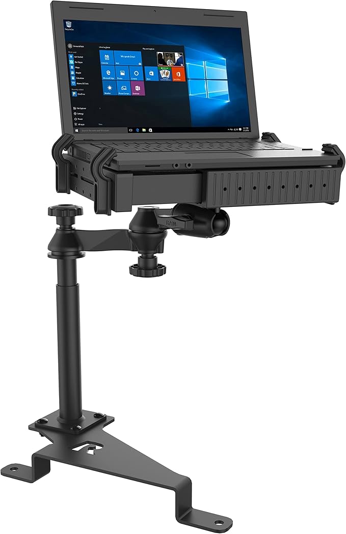 RAM MOUNTS No-Drill Laptop Mount for '15-26 Ford F-150, '17-26 F-250-F-550 + More Compatible with 10" to 16" Wide Laptops RAM-VB-195-SW1
