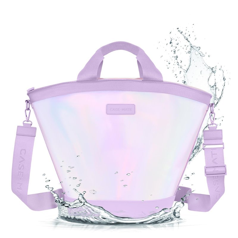 Case-Mate Soap Bubble Large Jelly Cooler Tote (12L) - Soft Cooler Bag w/Zippered Insulation - Keeps Drinks Cold for 24 hrs - Ideal for Beach & Weekend Getaways - Travel Tote w/Crossbody Strap