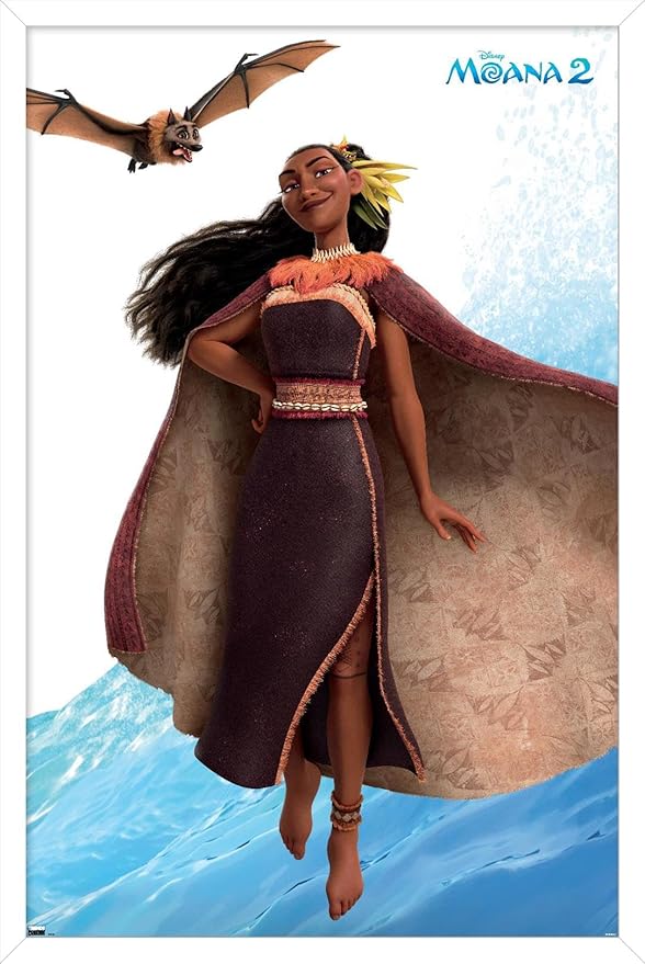 Trends International Disney Moana 2 - Matangi Wall Poster, 34L x 22.4W, White Framed Version