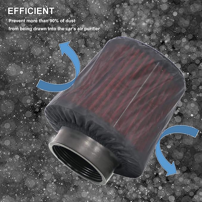 RYANSTAR 76mm 3" High Flow Round Tapered Cone Cool Air Filter Cleaner
