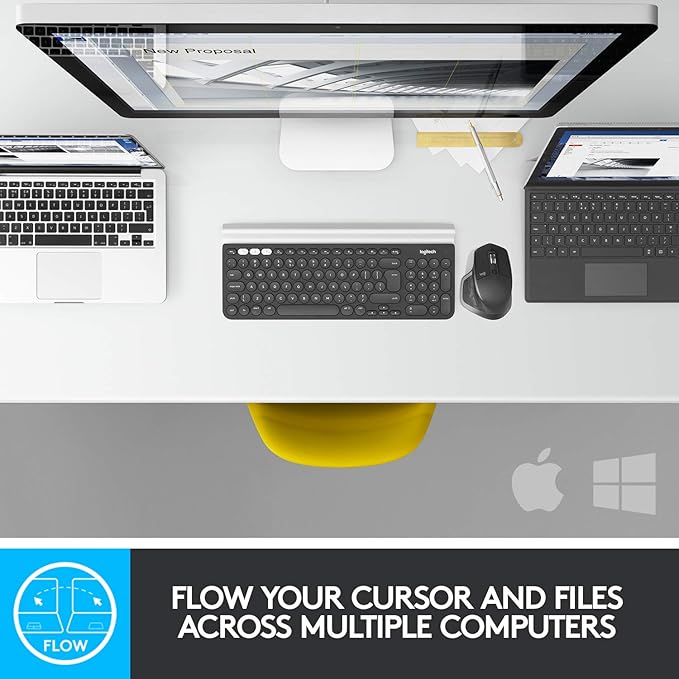 Logitech MX Master 2S Bluetooth Edition Wireless Mouse, Multi-Surface, Hyper-Fast Scrolling, Ergonomic, Rechargeable, Connects Up to 3 Mac/PC Computers - Graphite