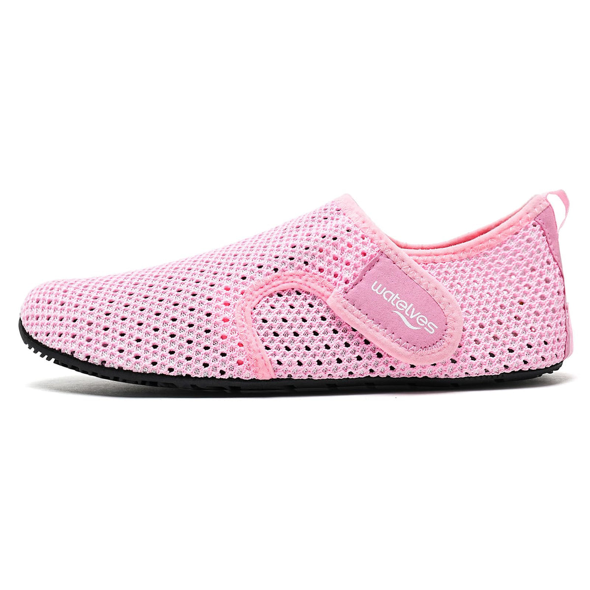 WateLves Water Shoes for Women Men Swim Beach Aqua Socks Quick Dry Barefoot House Slippers Travel Shoes with Adjustable Magic Tape for Pool Diving Boating Yoga Surf(Pink,36/37)
